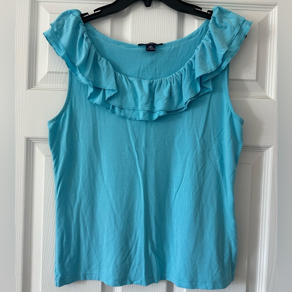 Chaps Ruffled Sleeveless Blouse - Picture 1 of 4